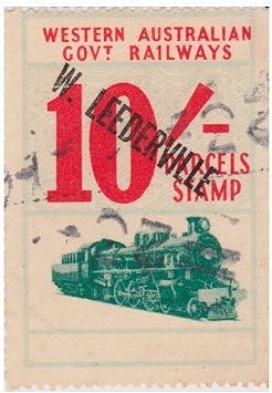 Western Australia Railway Parcels Stamps West Leederville
